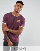 Ellesse Muscle Fit T-shirt With Small Logo In Red - Red