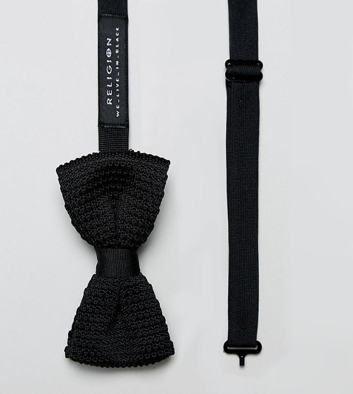 Religion Knitted Bow Tie - Gray