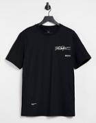 River Island Printed T-shirt In Black