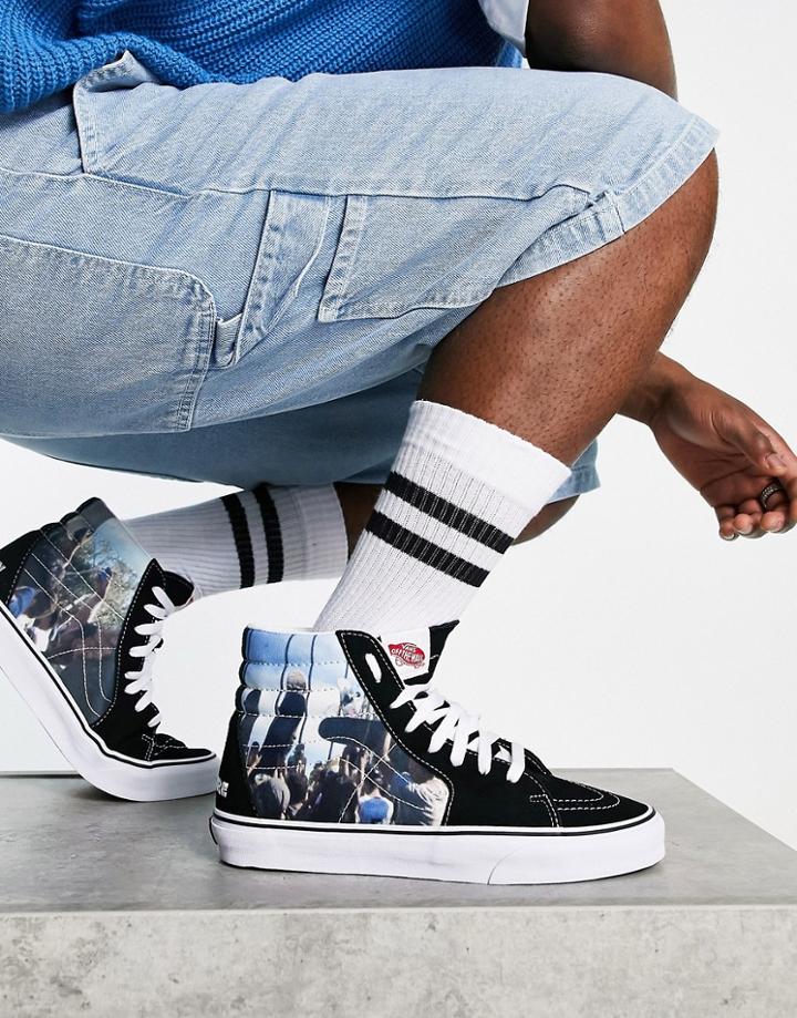Vans X Moca Frances Stark Sk8-hi Sneakers In Black