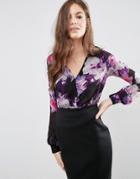 Jessica Wright Long Sleeve Floral Blouse - Multi