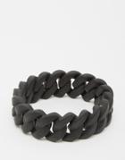 Asos Rubber Bracelet In Black - Black