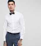 Heart & Dagger Skinny Shirt With Bow Tie - White