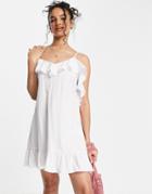 Threadbare Ruffled Beach Dress In White