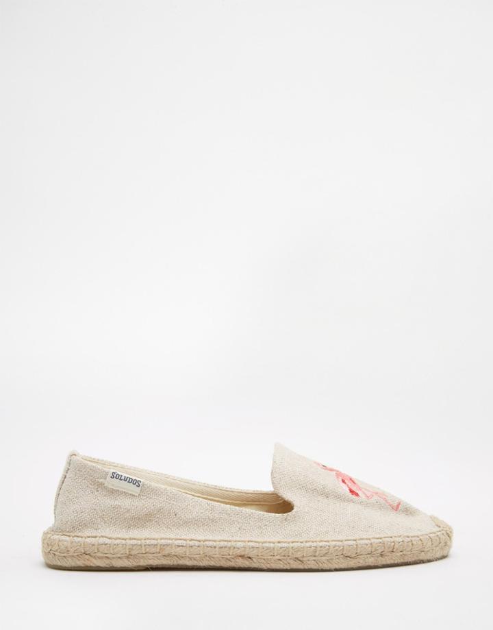 Soludos Flamingos Espadrille Flat Shoes - Sand
