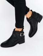 Asos Abel Leather Chelsea Ankle Boots - Black