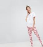 Asos Maternity Love Heart Big Hands Legging Set - Multi