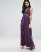 Little Mistress Embellished Maxi Dress - Purple