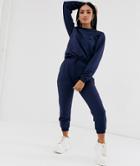 Asos Design Tracksuit Ultimate Sweat / Jogger With Tie-navy