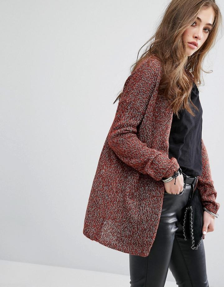 Vero Moda Pocket Cardigan - Orange
