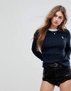 Abercrombie & Fitch Classic Knit Sweater - Navy
