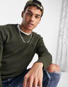 Polo Ralph Lauren Player Logo Sweatshirt In Olive Green