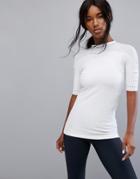 Adidas Training Warpknit Slim Tee In White - White