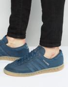 Adidas Originals Hamburg Sneakers In Blue Bb4992 - Blue