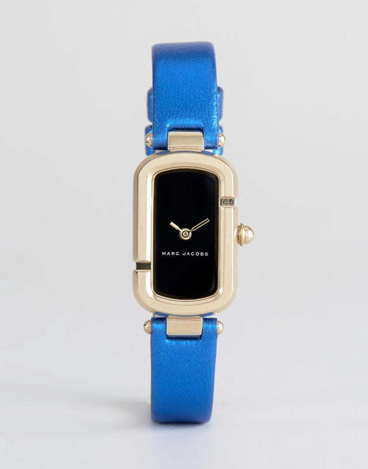 Marc Jacobs Metallic Blue Leather Watch - Blue