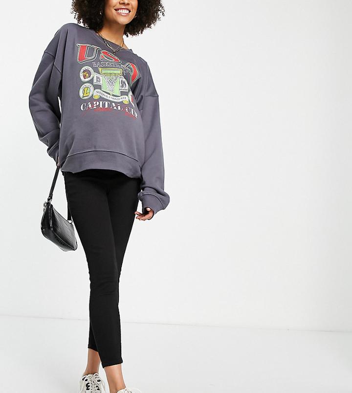 Topshop Maternity Jamie Underbump Black Jeans