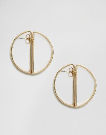 Pieces Hally Through & Through Earrings - Gold