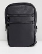 New Look Flight Bag With Zips In Black - Black