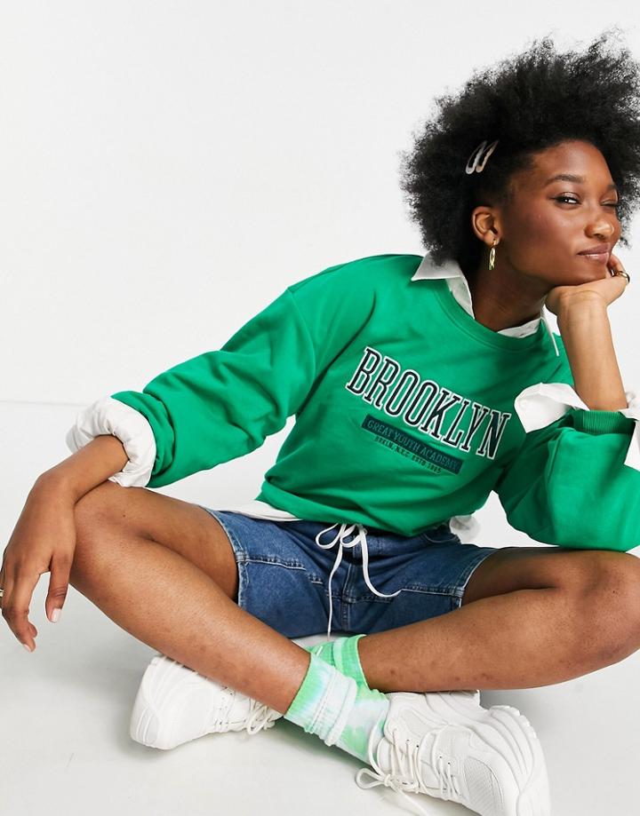 Only Brooklyn Sweatshirt In Green