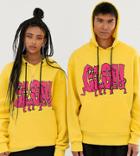 Collusion Unisex Hoodie With Print - Yellow
