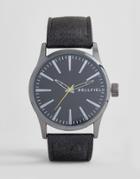 Bellfield Watch With Black Strap And Black Dial - Black