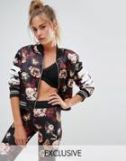 Puma Exclusive To Asos Floral Print Bomber Jacket - Multi