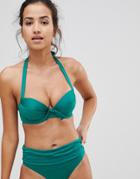 Pour Moi Azure Padded Underwired Top Bikini Top-green