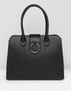 Asos Tote Bag With Ring Detail - Black