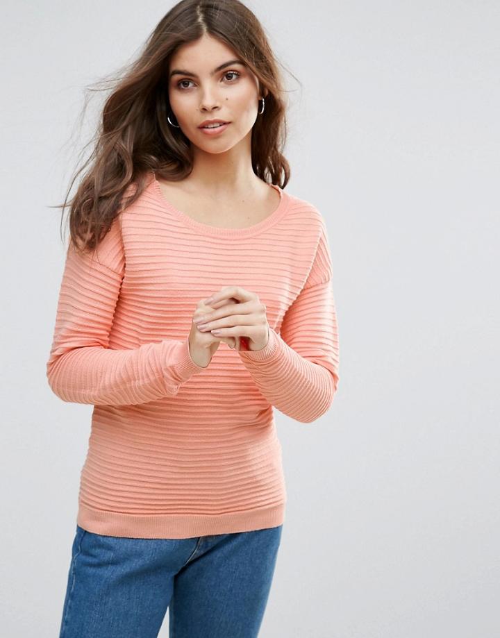 Vila Round Neck Lightweight Sweater - Pink