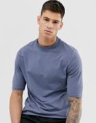 Asos Design Organic Smart Slim Fit T-shirt In Gray