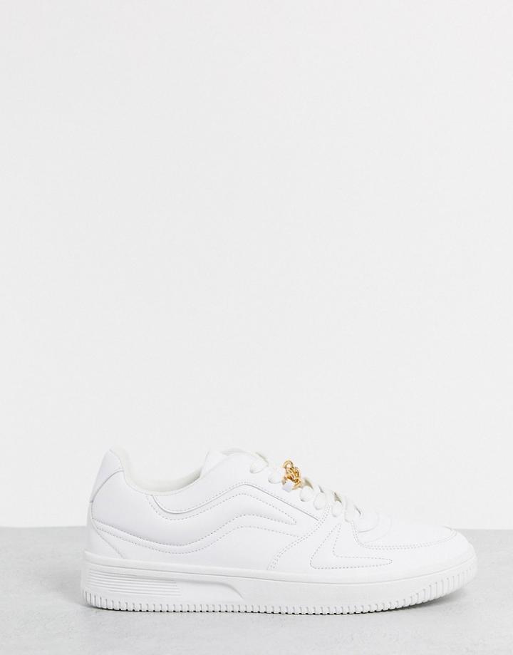 Public Desire Wolf Chain Sneakers In White