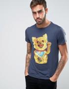Boss Orange By Hugo Boss Dog Print T-shirt Regular Fit - Navy