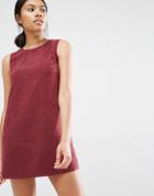 Love Suede Shift Dress - Red