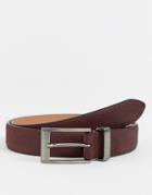 Ted Baker Consway Leather Belt In Dark Brick-brown