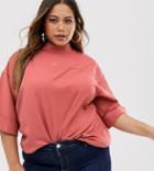 Asos Design Curve Oversized Minimal Top-no Color