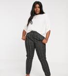 Vero Moda Curve Checked Tapered Pants