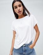 Asos Design Formal Kimono T-shirt In White - White
