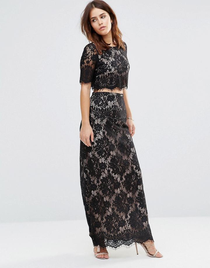 The Jetset Diaries Fantasia Maxi Skirt - Black