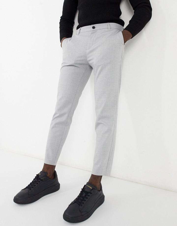 Bershka Tailored Pants In Gray-grey