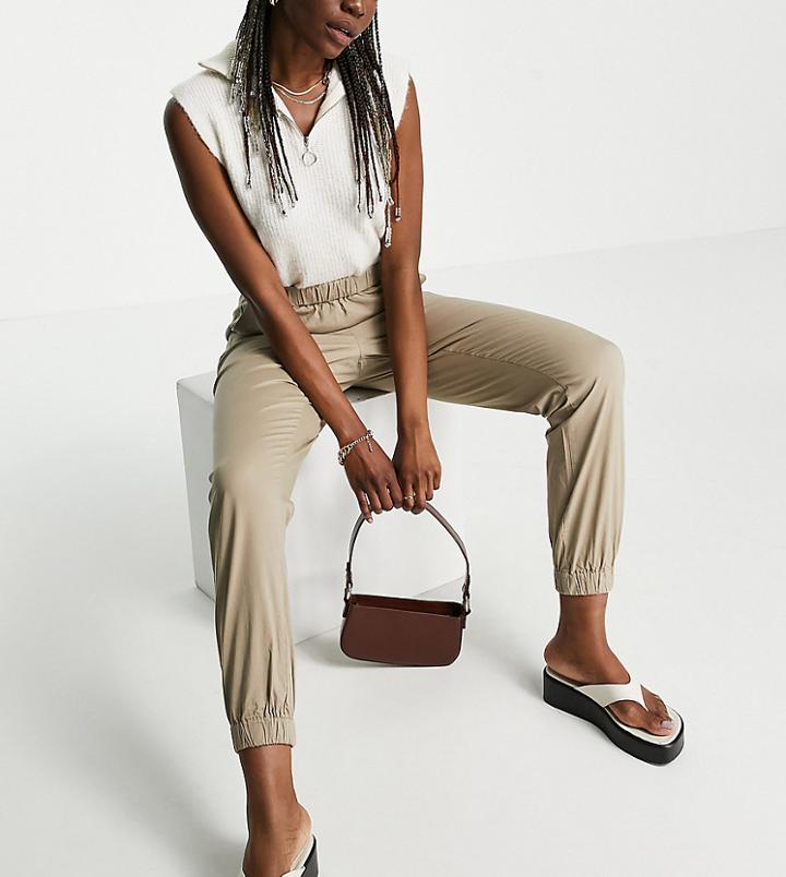 Vero Moda Tall Cargo Pants In Beige-neutral