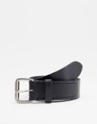 Polo Ralph Lauren Leather Belt In Black With Pony Logo