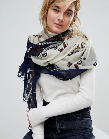 Leon And Harper Star Print Scarf - Multi