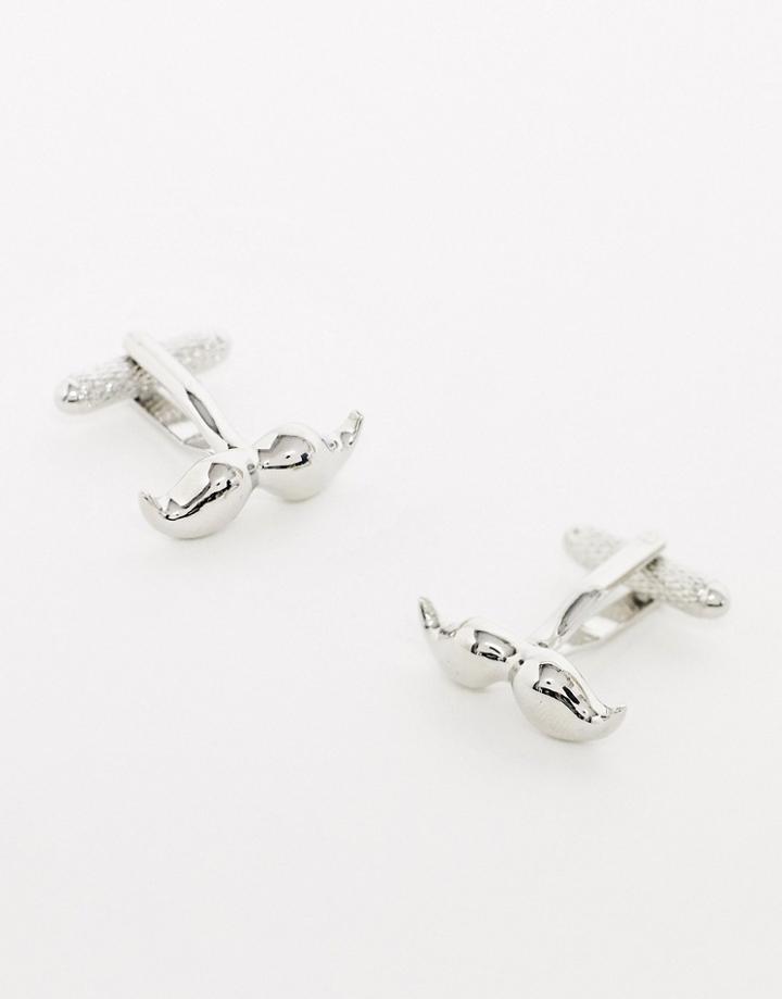 Peter Werth Moustache Cufflnks And Tie Pin Set-gold