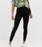 New Look High Rise Stretch Skinny Jeans In Black - Black