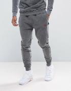 Intense Joggers In Acid Wash Gray Skinny Fit - Gray