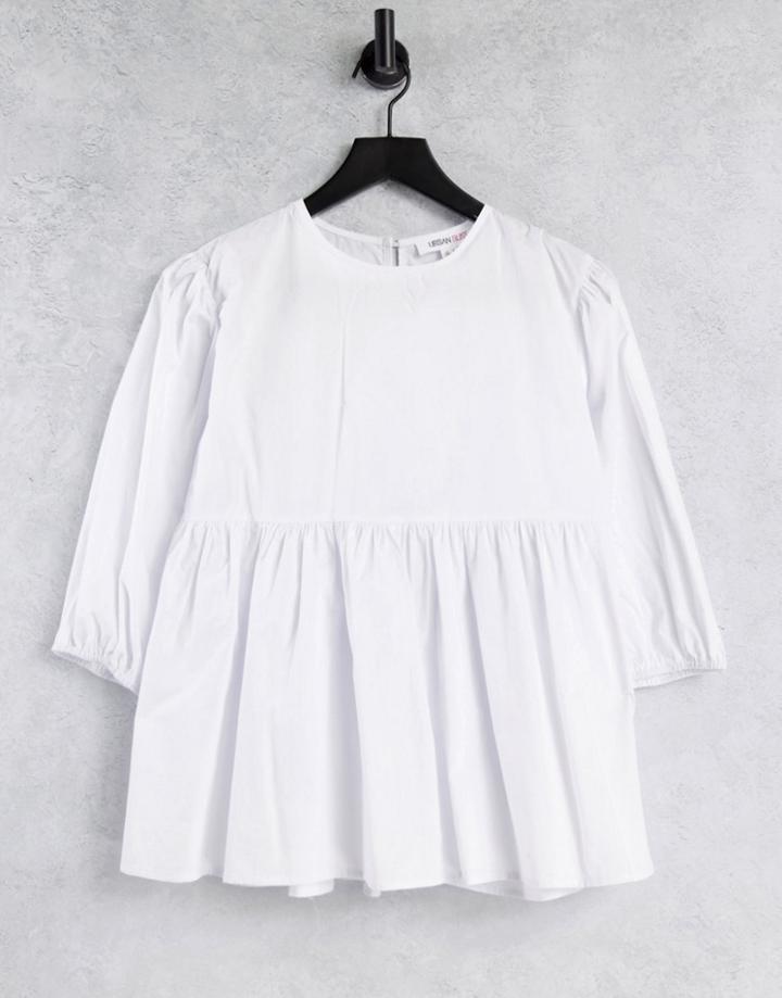 Urban Bliss Oversized Smock Top In White