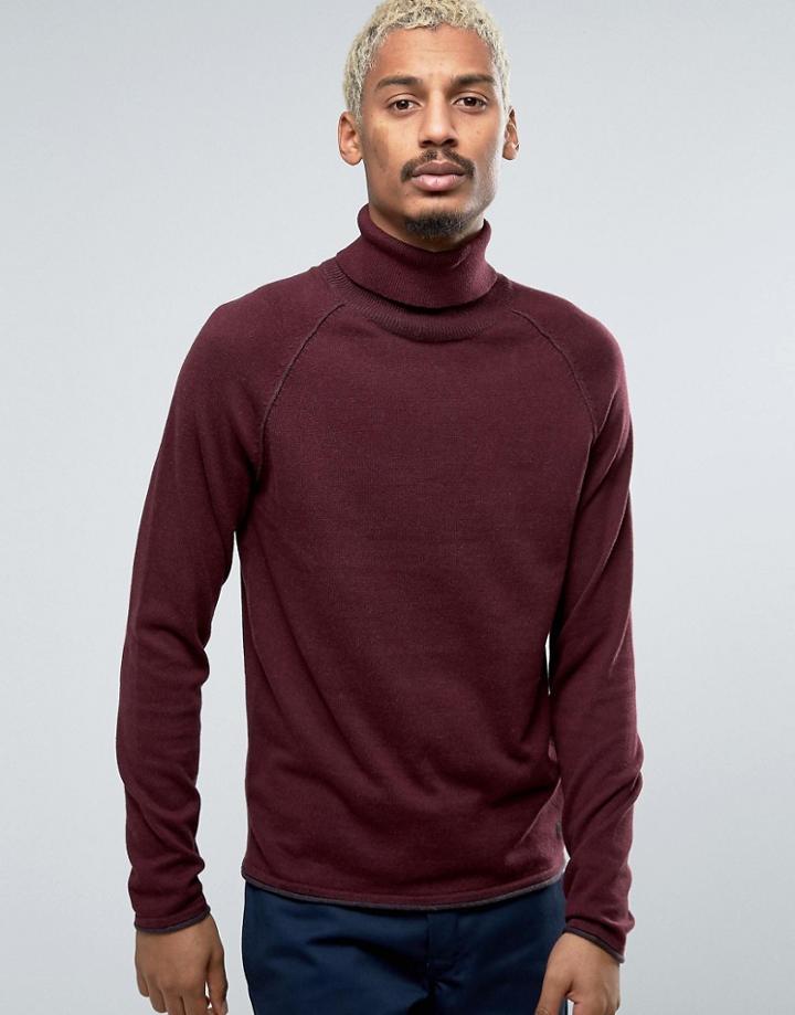 Produkt Roll Neck Knitted Sweater - Red