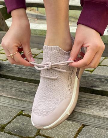 Aldo Evisa Knitted Sneakers In Pink