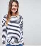 Asos Design Maternity Sweatshirt In Stripe-multi