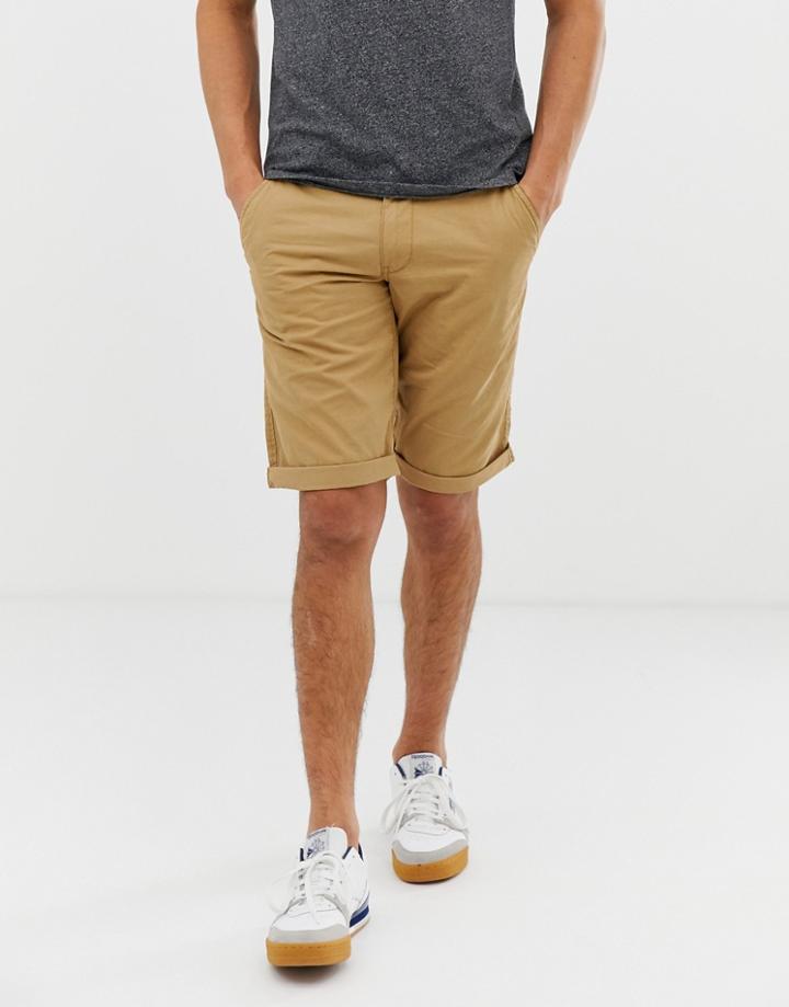 Esprit Slim Fit Chino Short In Beige - Beige